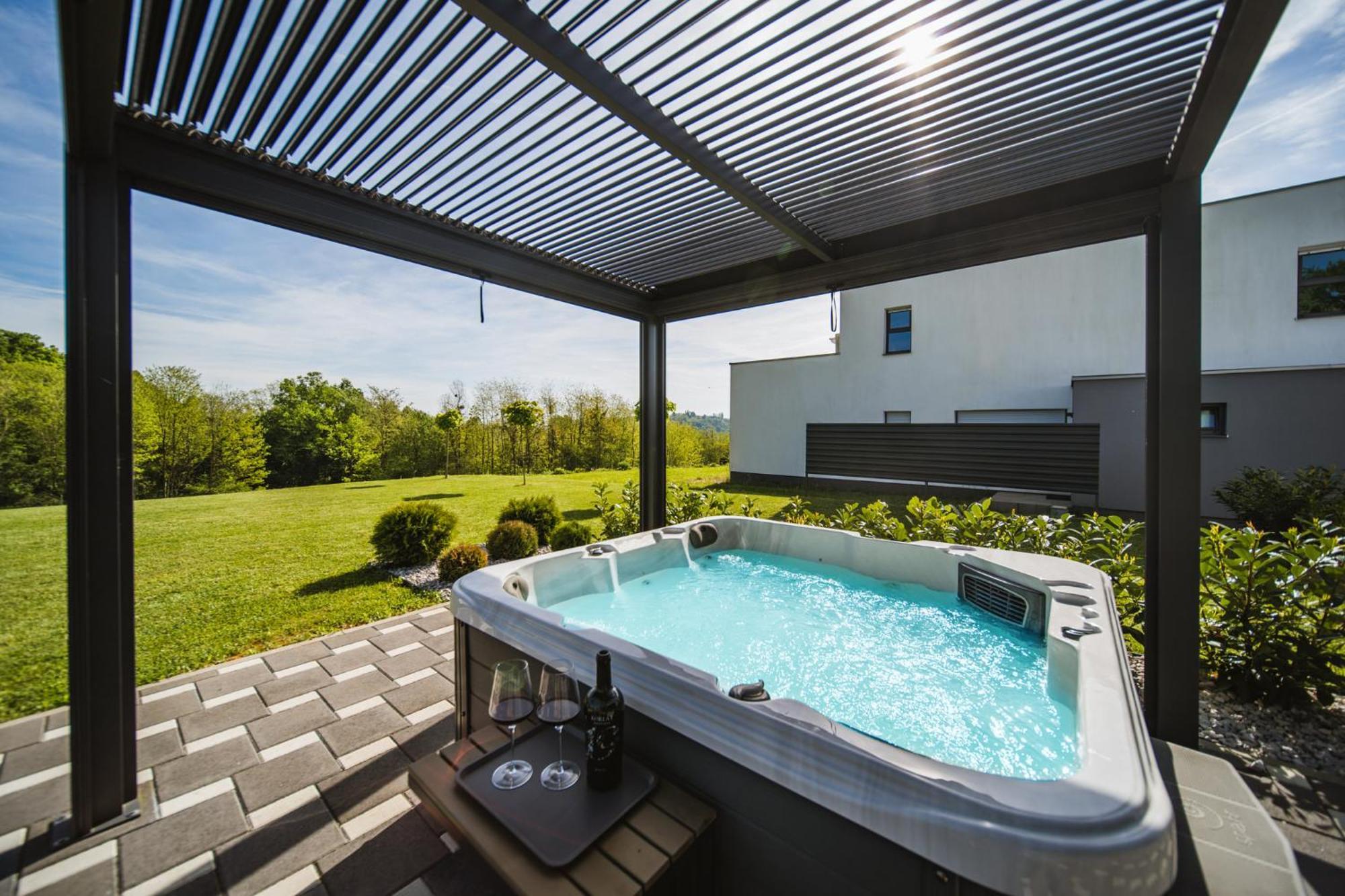 K Relax Place, Varazdinske Toplice, Modern Home With Sauna, Jacuzzi, Wifi المظهر الخارجي الصورة